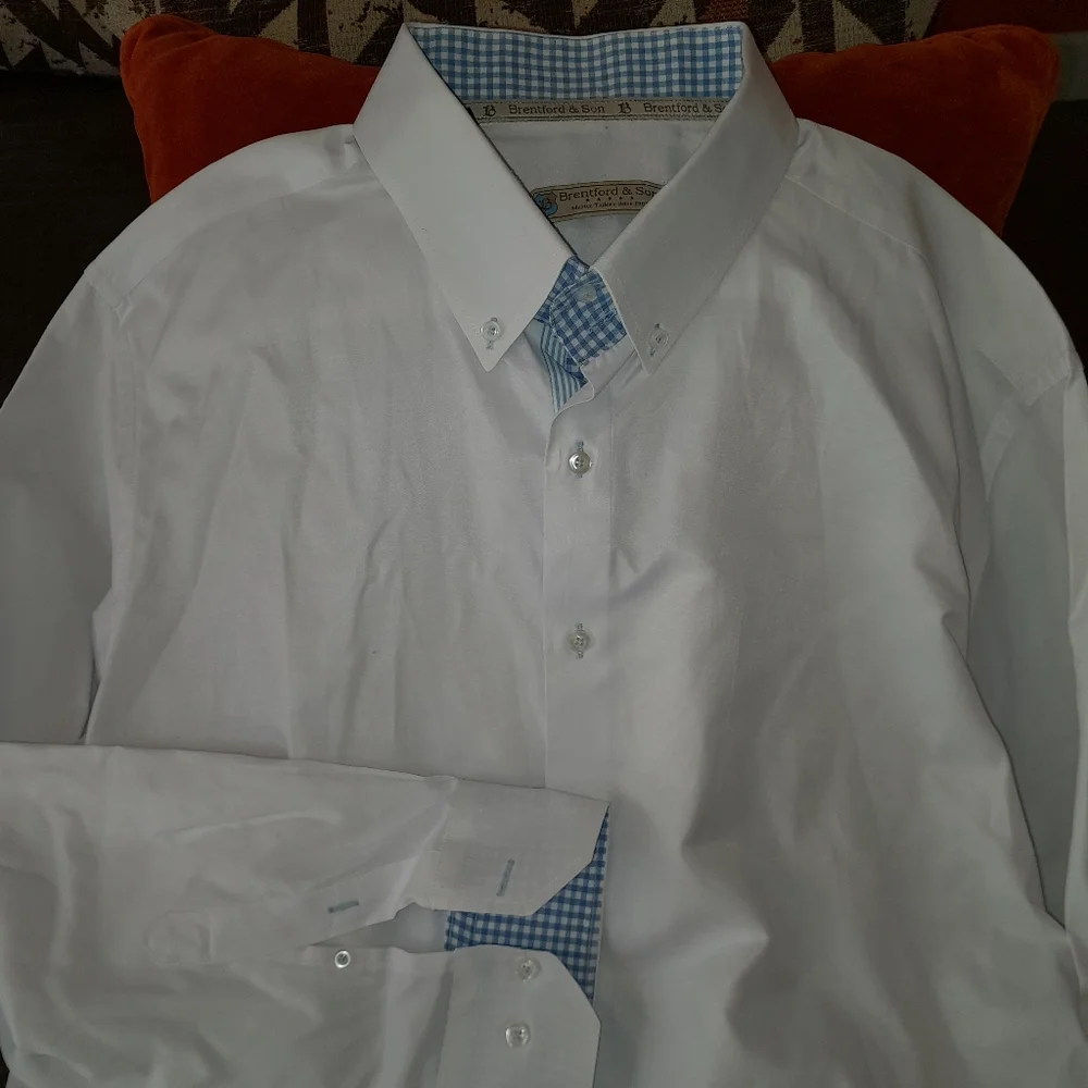 Brentford & Sons Button Down Dress Shirt 2XL - Picture 3 of 6